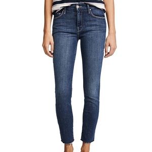 MOTHER The Looker High-Rise Ankle Fray Jeans